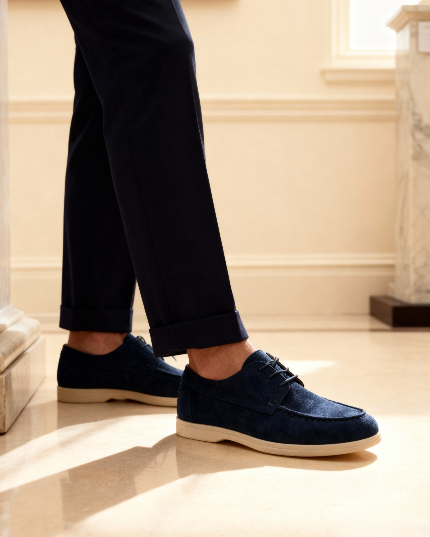Chaussures en daim à lacets Premium