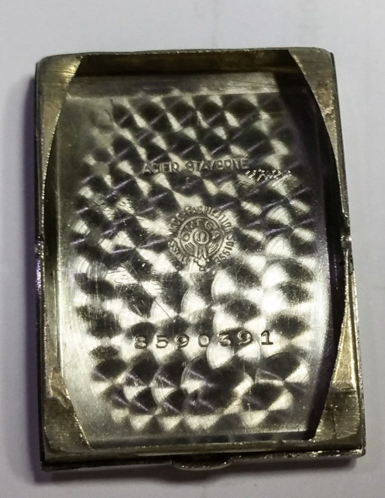 Omega 1934 – cadran bicolore Art déco – acier