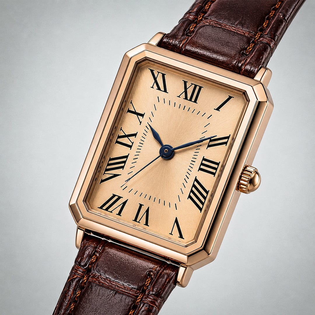 1936 – montre rectangulaire en or jaune