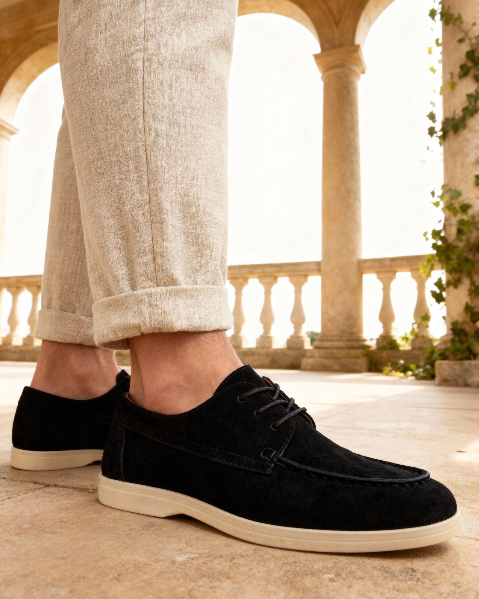 Chaussures en daim à lacets Premium