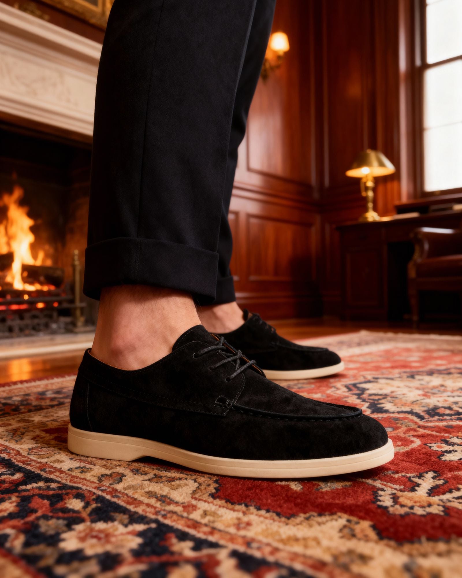 Chaussures en daim à lacets Premium