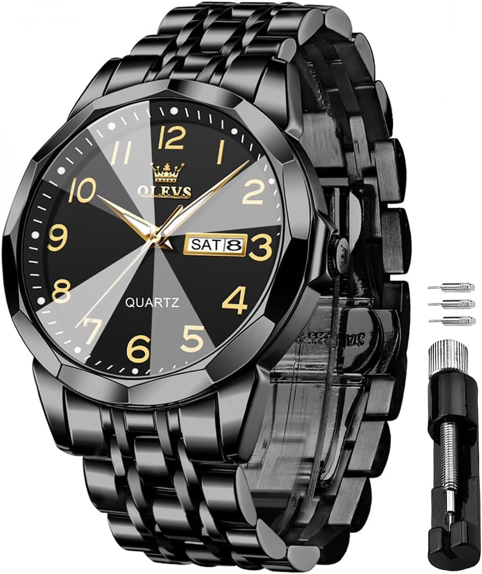 OLEVS quartz – cadran bleu, noir ou blanc – montre homme