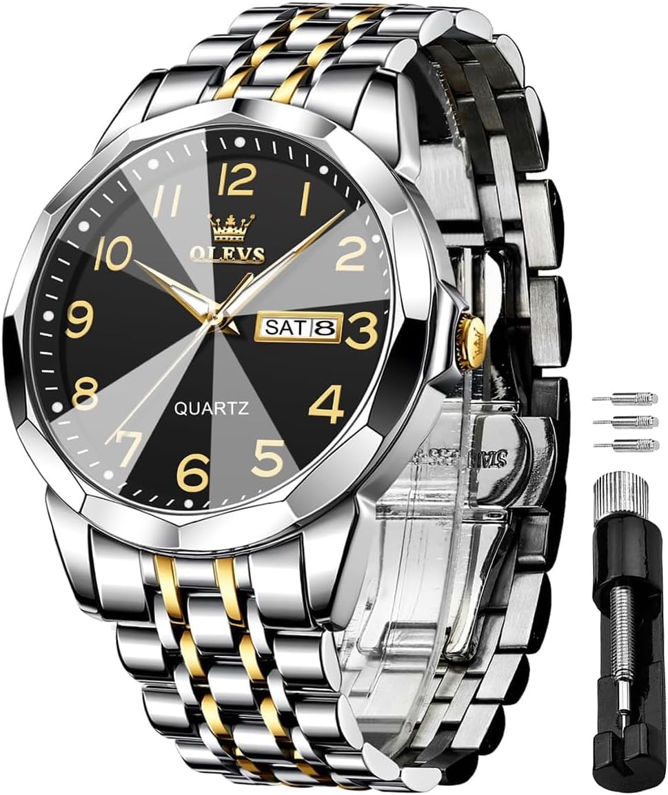 OLEVS quartz – cadran bleu, noir ou blanc – montre homme