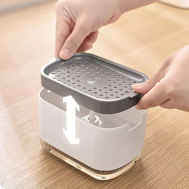 Distributeur de Détergent et Support de Éponge pour Évier