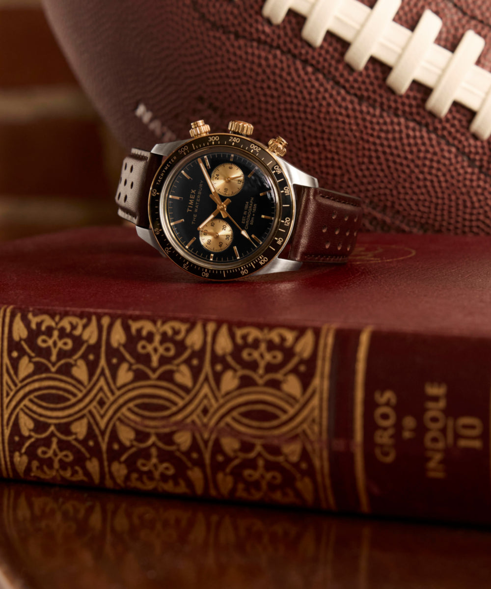 Waterbury Heritage Chronographe 39 mm – bracelet cuir