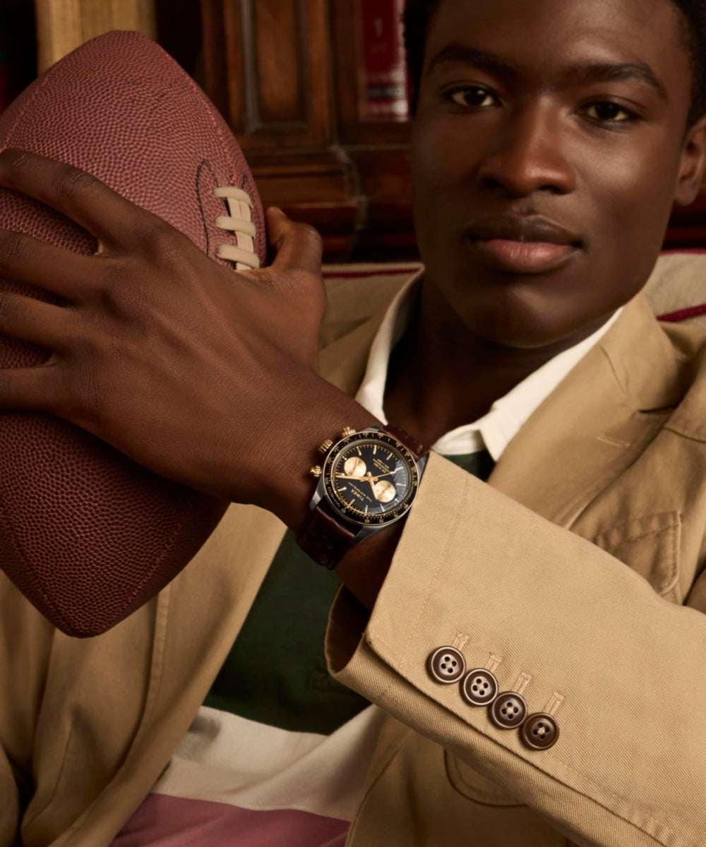 Waterbury Heritage Chronographe 39 mm – bracelet cuir