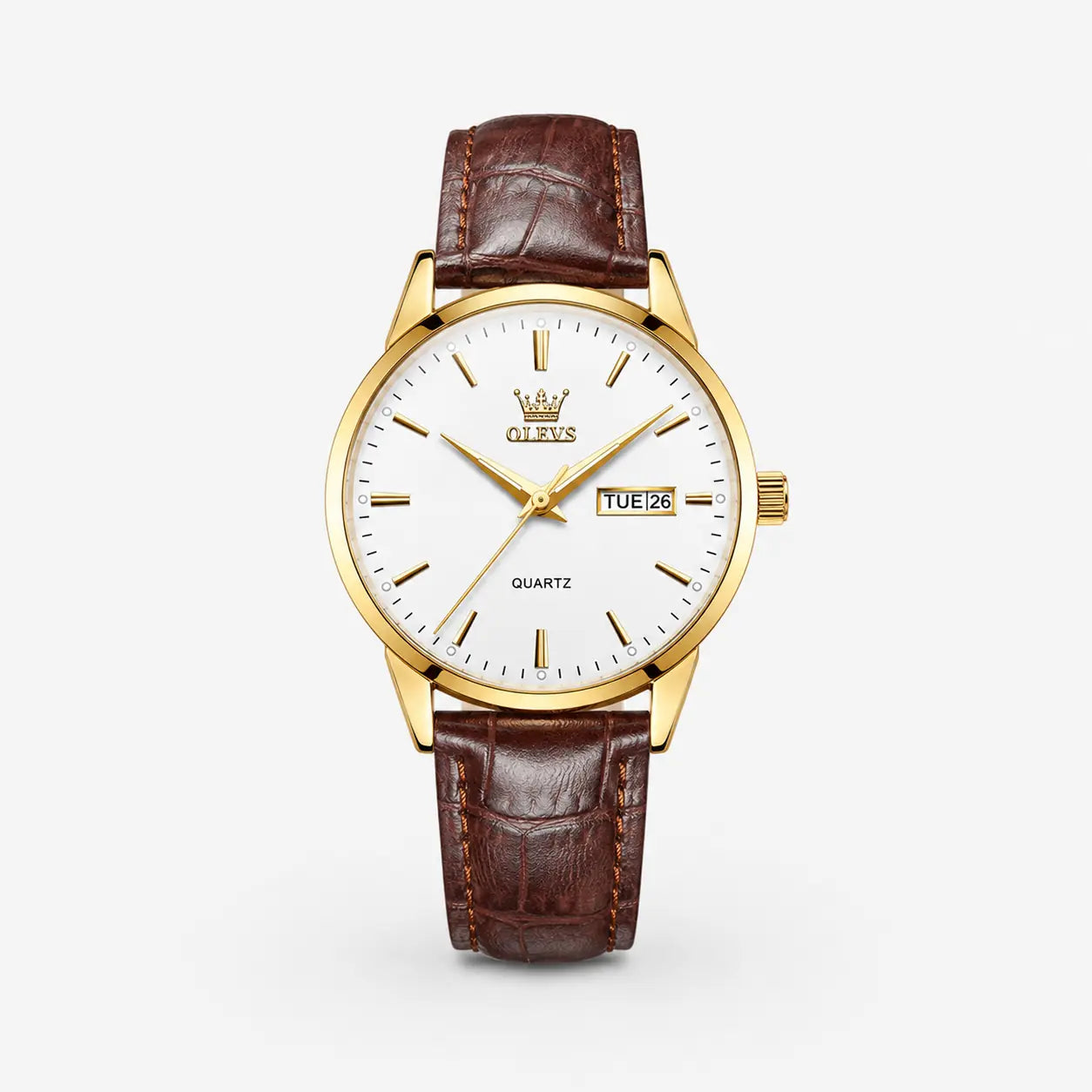 OLEVS Minimalist 39 mm – bracelet cuir