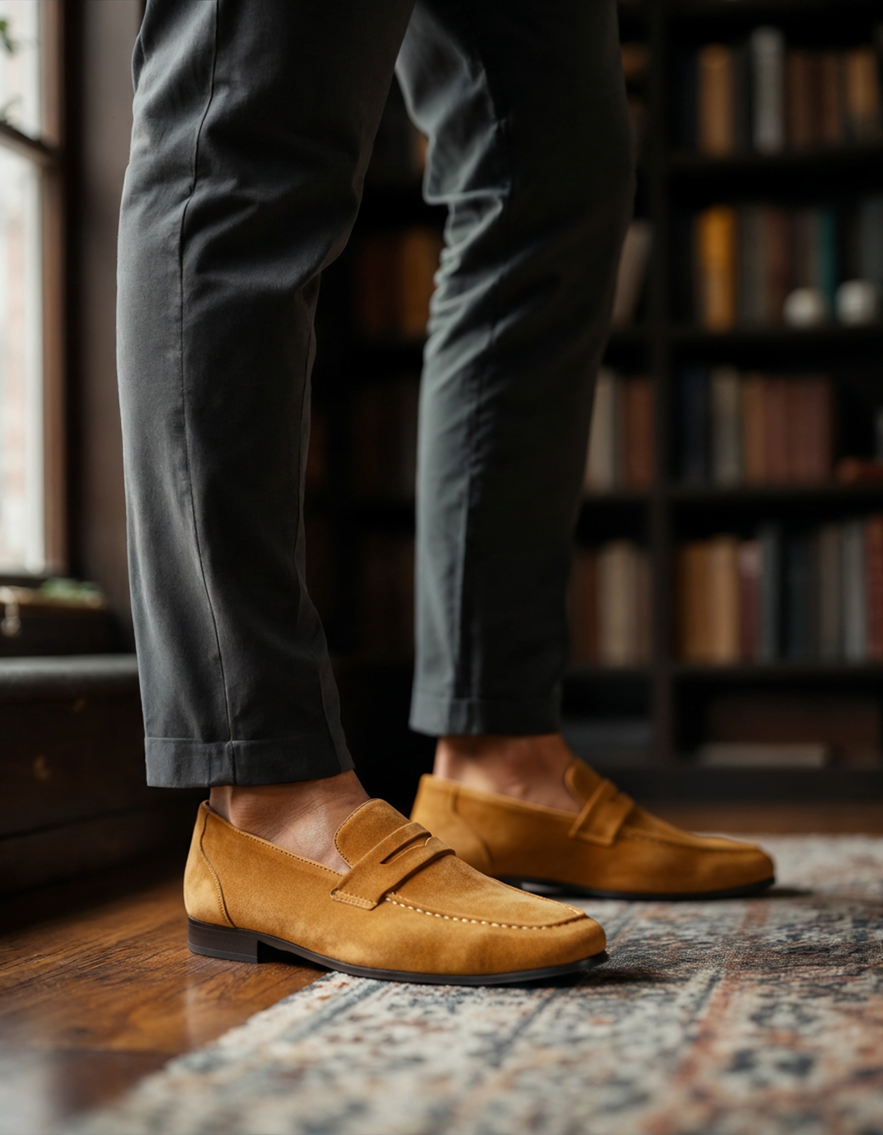Mocassins penny en daim Seine Sélect