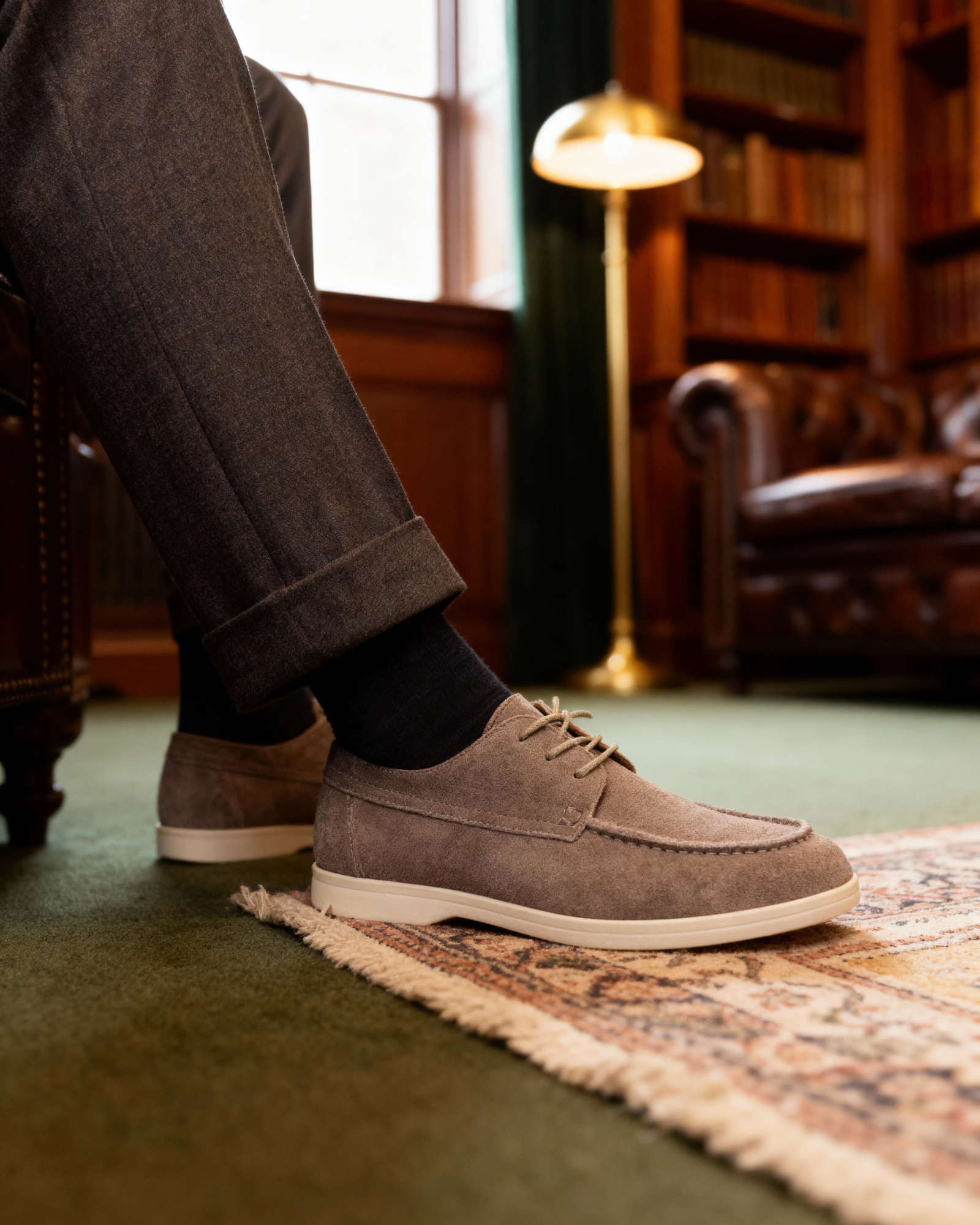 Chaussures en daim à lacets Premium
