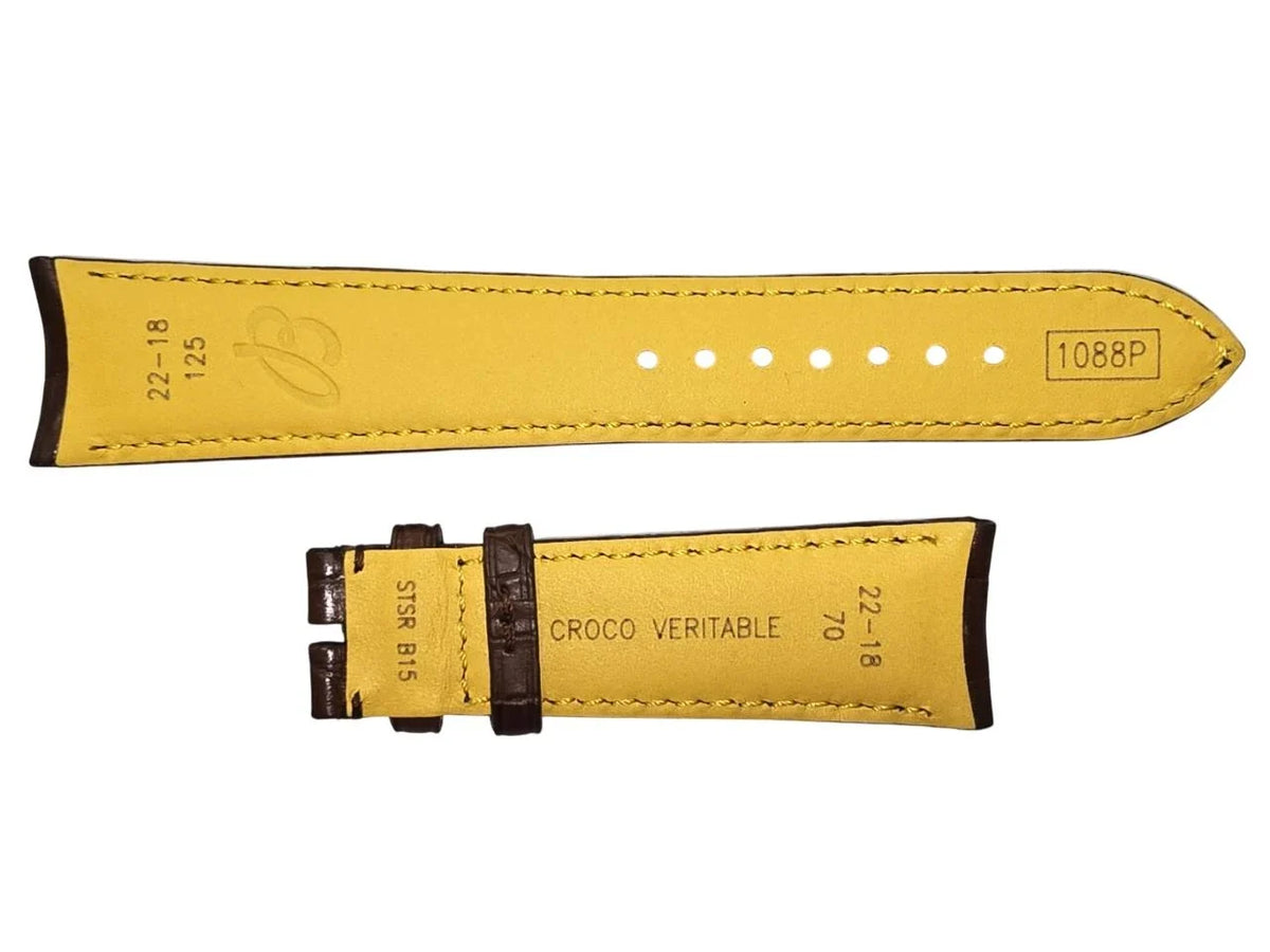Breitling 1088P – bracelet cuir d’alligator brun 22/18 mm