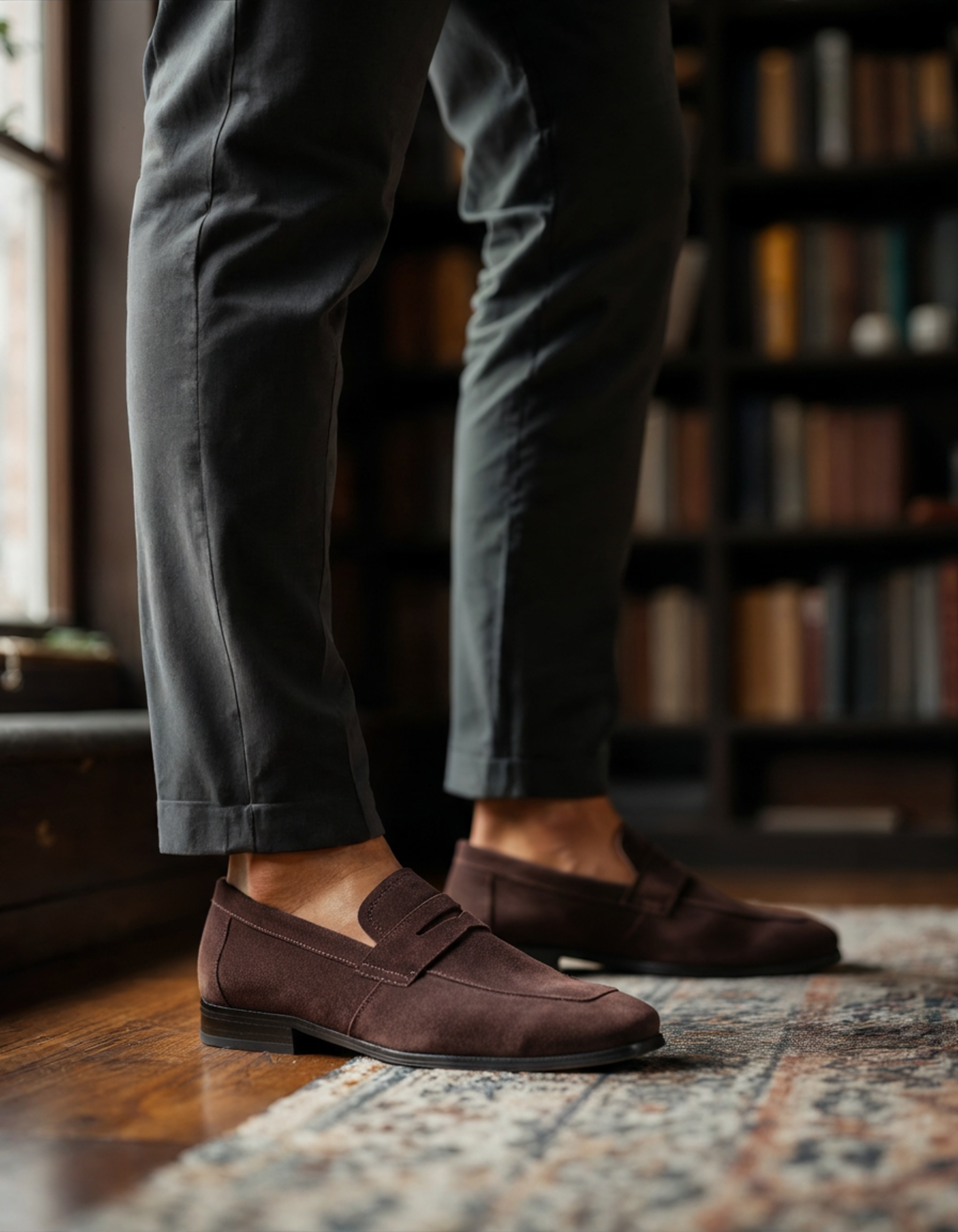 Mocassins penny en daim Seine Sélect