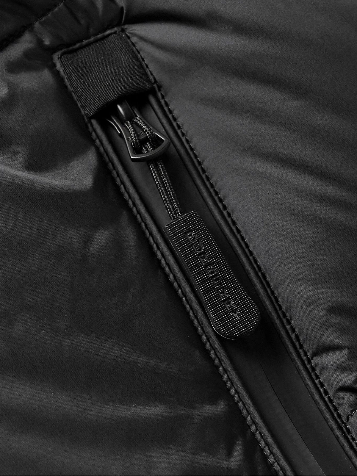 Doudoune Convertible Nylon Matelassé à Capuche – Noir