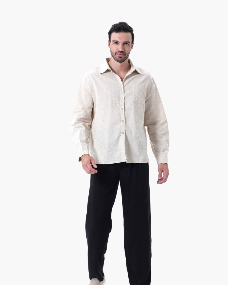 Ensemble en lin Seine Sélect (chemise manches longues + pantalon)