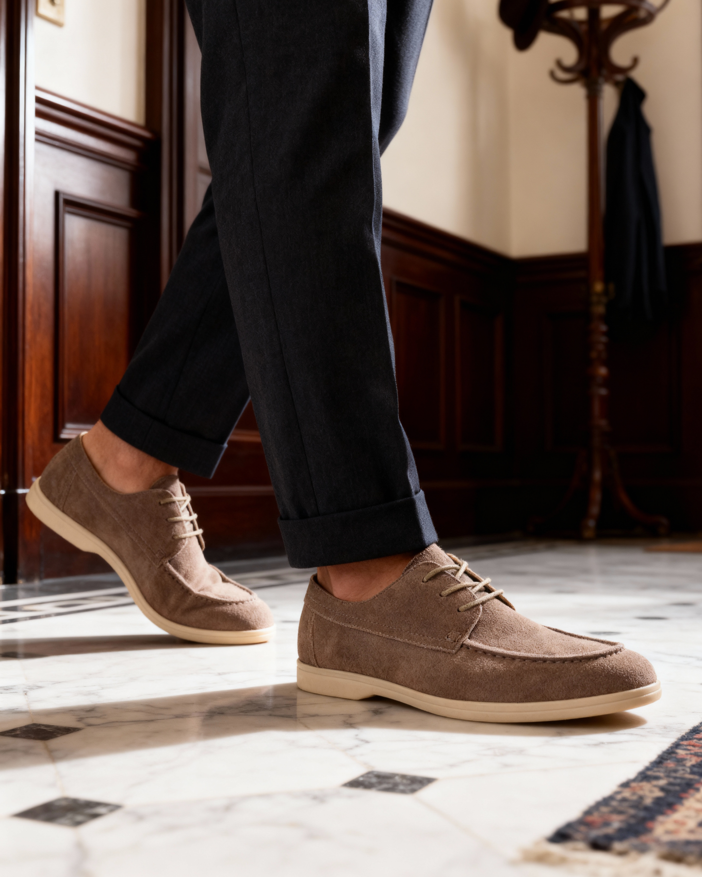 Chaussures en daim à lacets Premium