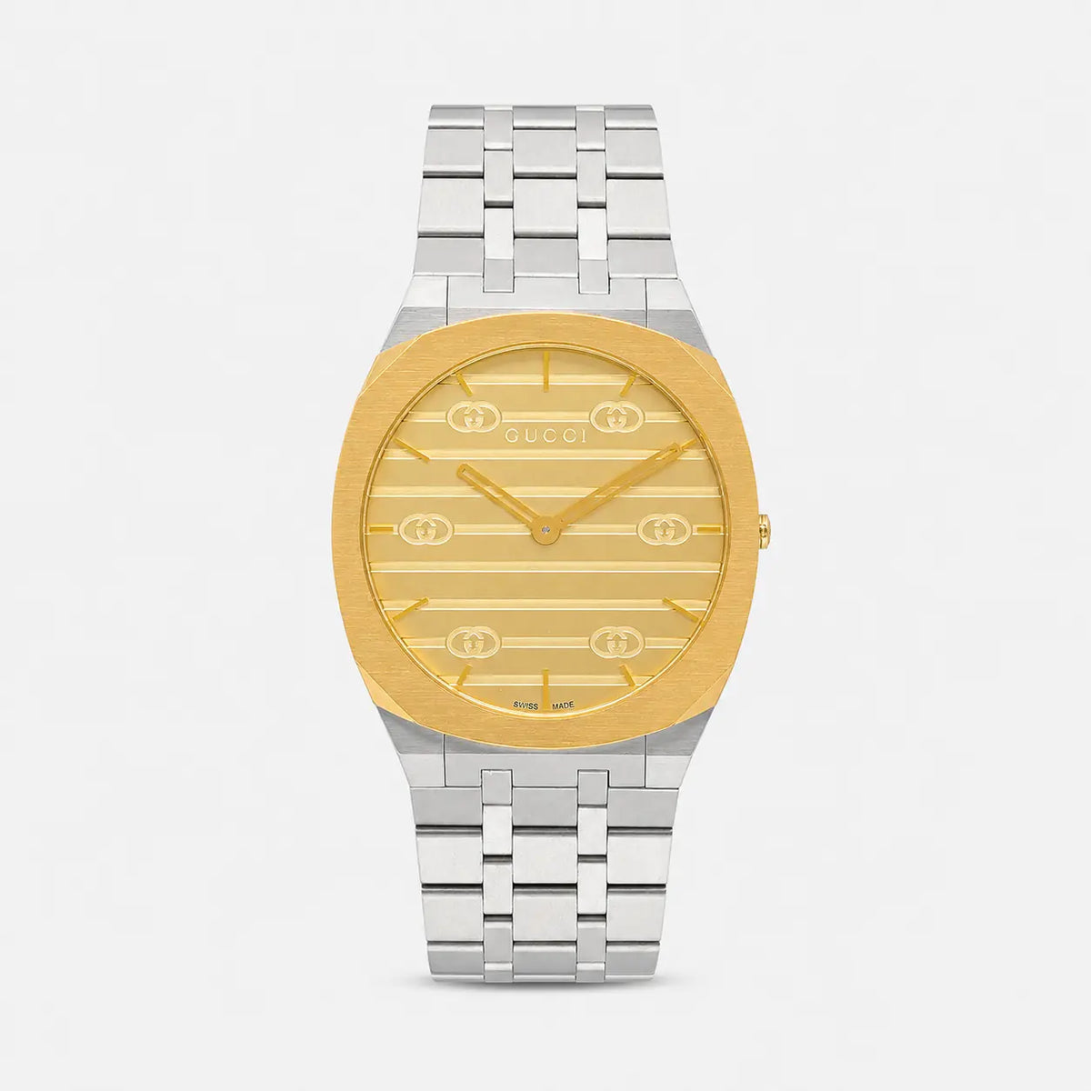 GUCCI 25H quartz 38 mm – cadran doré – montre homme