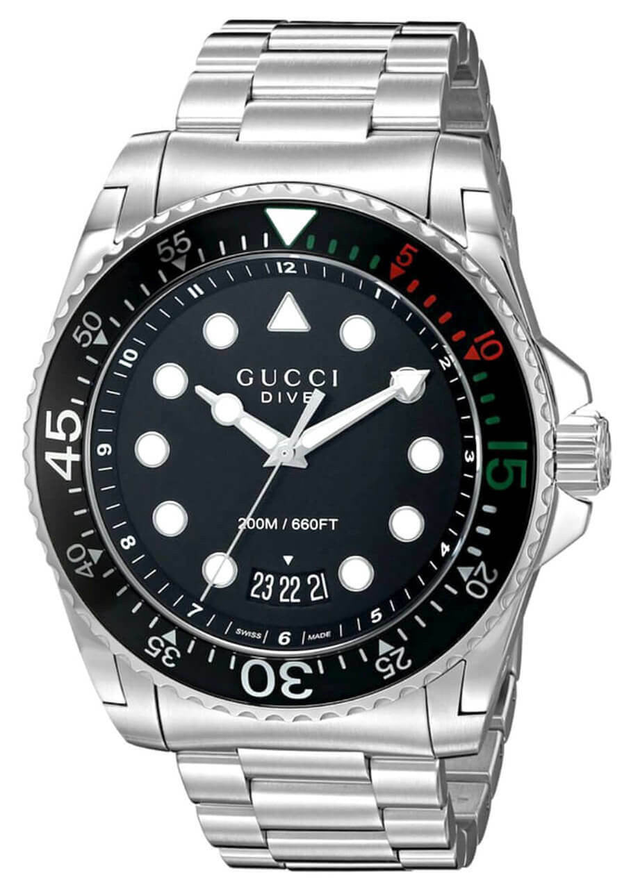 GUCCI Dive 45 mm – cadran noir mat – montre homme
