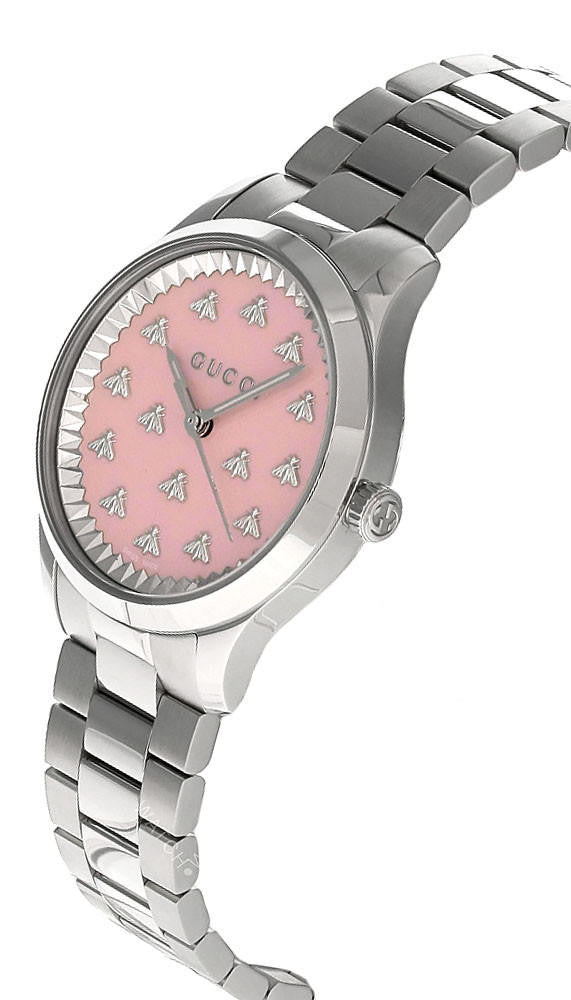 GUCCI G-Timeless quartz 32 mm – cadran rose – montre femme