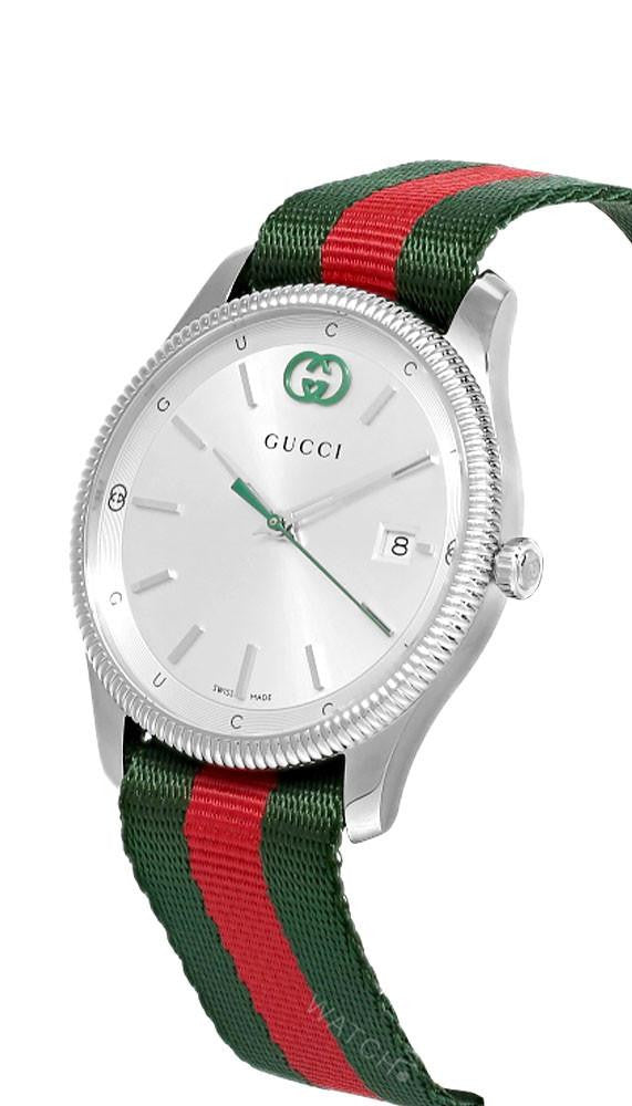 GUCCI G-Timeless quartz 38 mm – cadran argenté – montre homme
