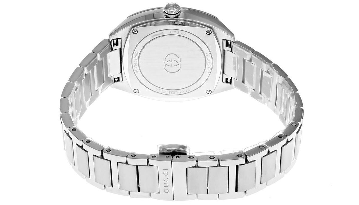 GUCCI G-Timeless quartz 29 mm – cadran rose serti de diamants – montre femme