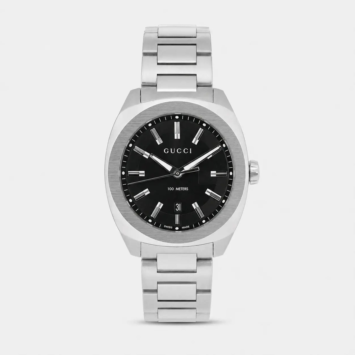 GUCCI GG2570 quartz 40 mm – cadran noir – montre homme