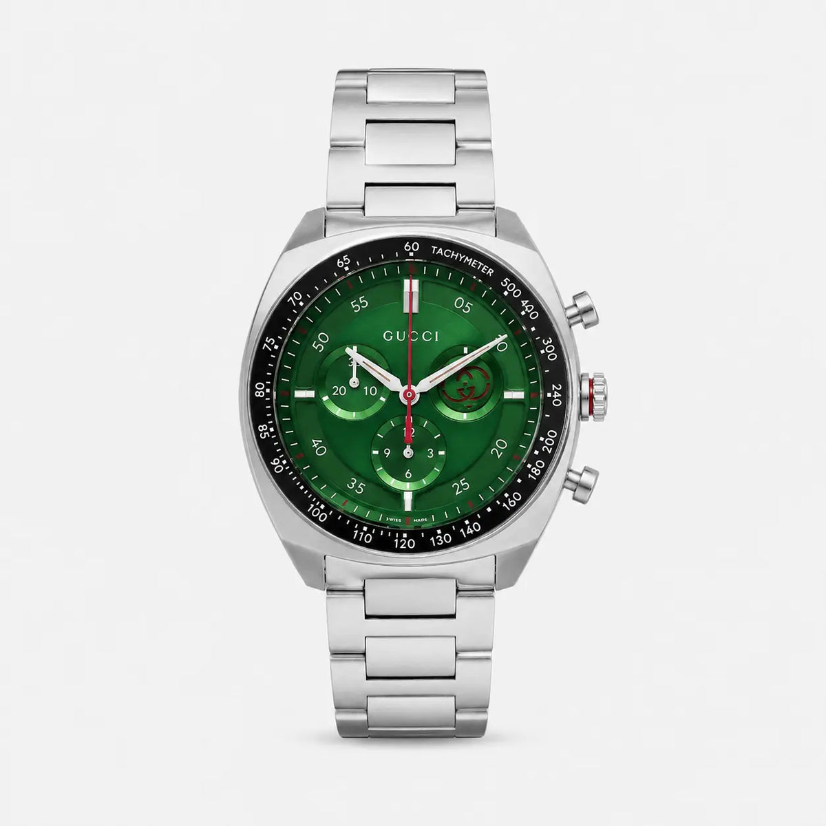 GUCCI Interlocking G quartz 41 mm – cadran vert – montre homme