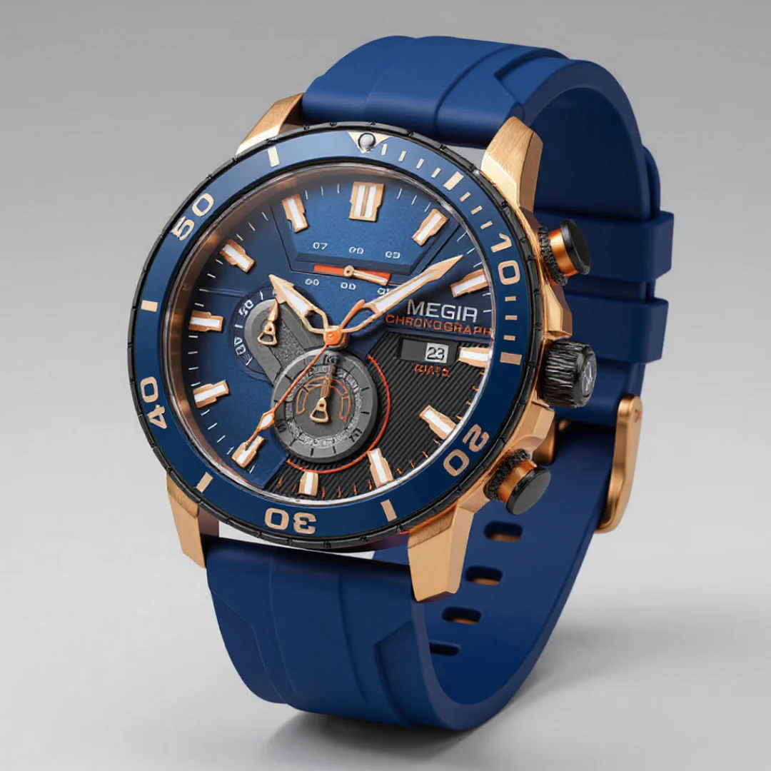 MEGIA SWISS Chronographe 46 mm – céramique