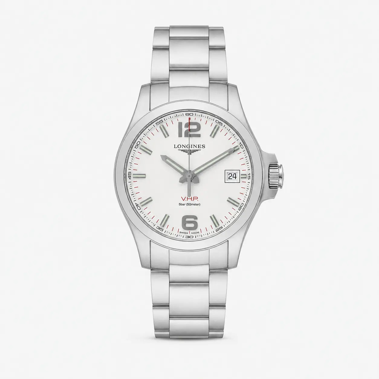 LONGINES Conquest V.H.P. 41 mm – cadran argenté – montre homme