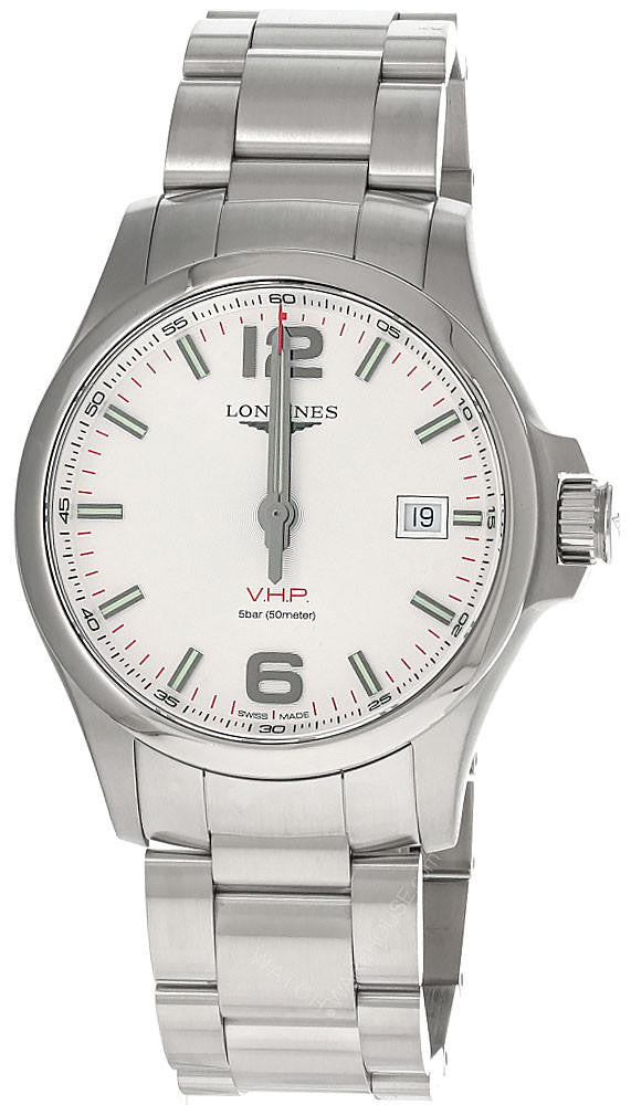 LONGINES Conquest V.H.P 43 mm – cadran argenté – montre homme
