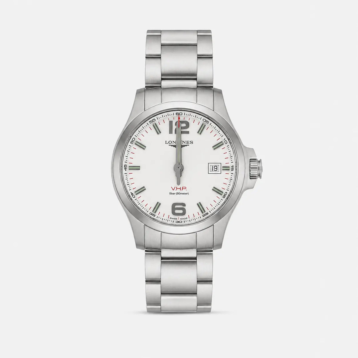 LONGINES Conquest V.H.P 43 mm – cadran argenté – montre homme