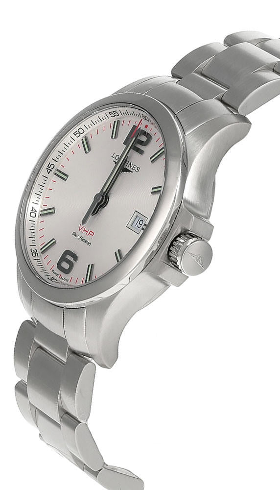 LONGINES Conquest V.H.P 43 mm – cadran argenté – montre homme