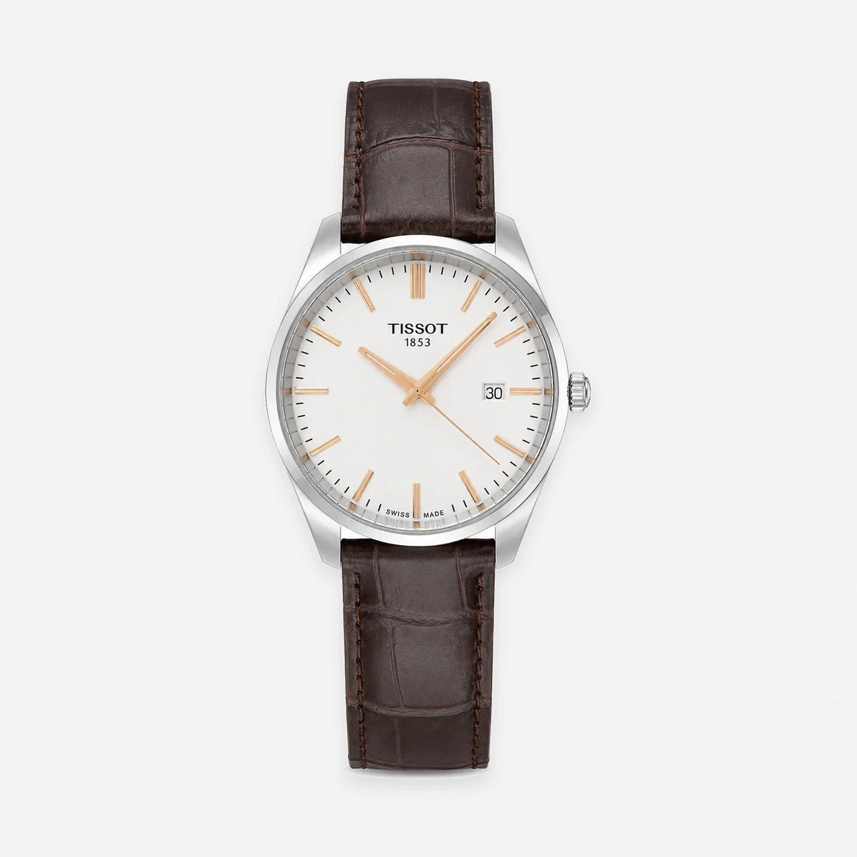 TISSOT PR 100 quartz 40 mm – cadran argenté – montre homme