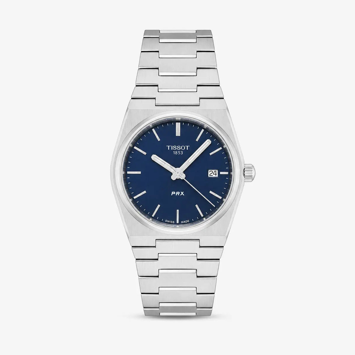 TISSOT PRX quartz 35 mm – cadran bleu – montre unisexe