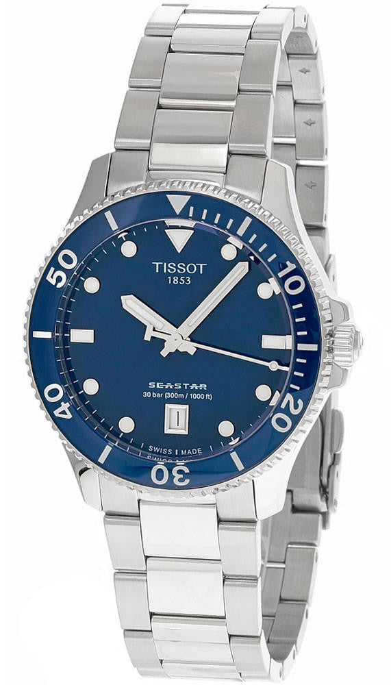 TISSOT Seastar 1000 quartz 40 mm – cadran bleu – montre homme