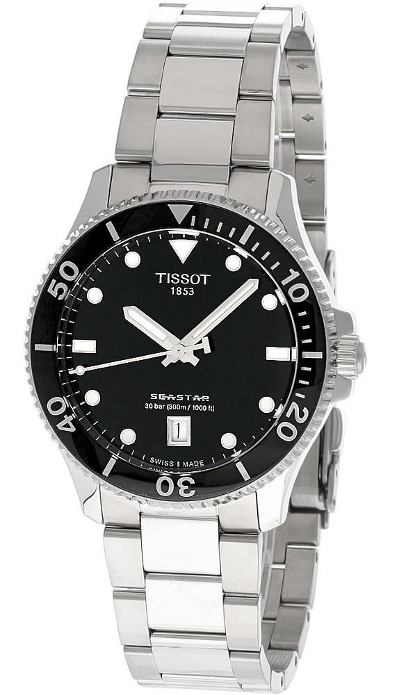 TISSOT Seastar 1000 quartz 40 mm – cadran noir – montre homme
