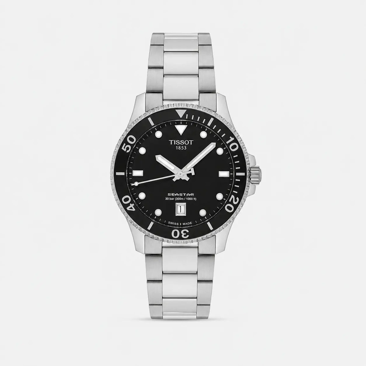 TISSOT Seastar 1000 quartz 40 mm – cadran noir – montre homme
