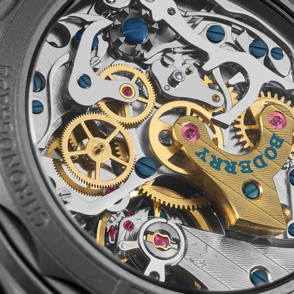 VOYAGER Chronographe mécanique en titane – 40 mm – étanche 100 m