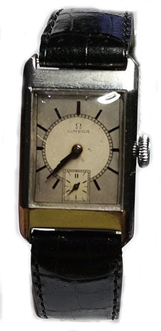 Omega 1934 – cadran bicolore Art déco – acier