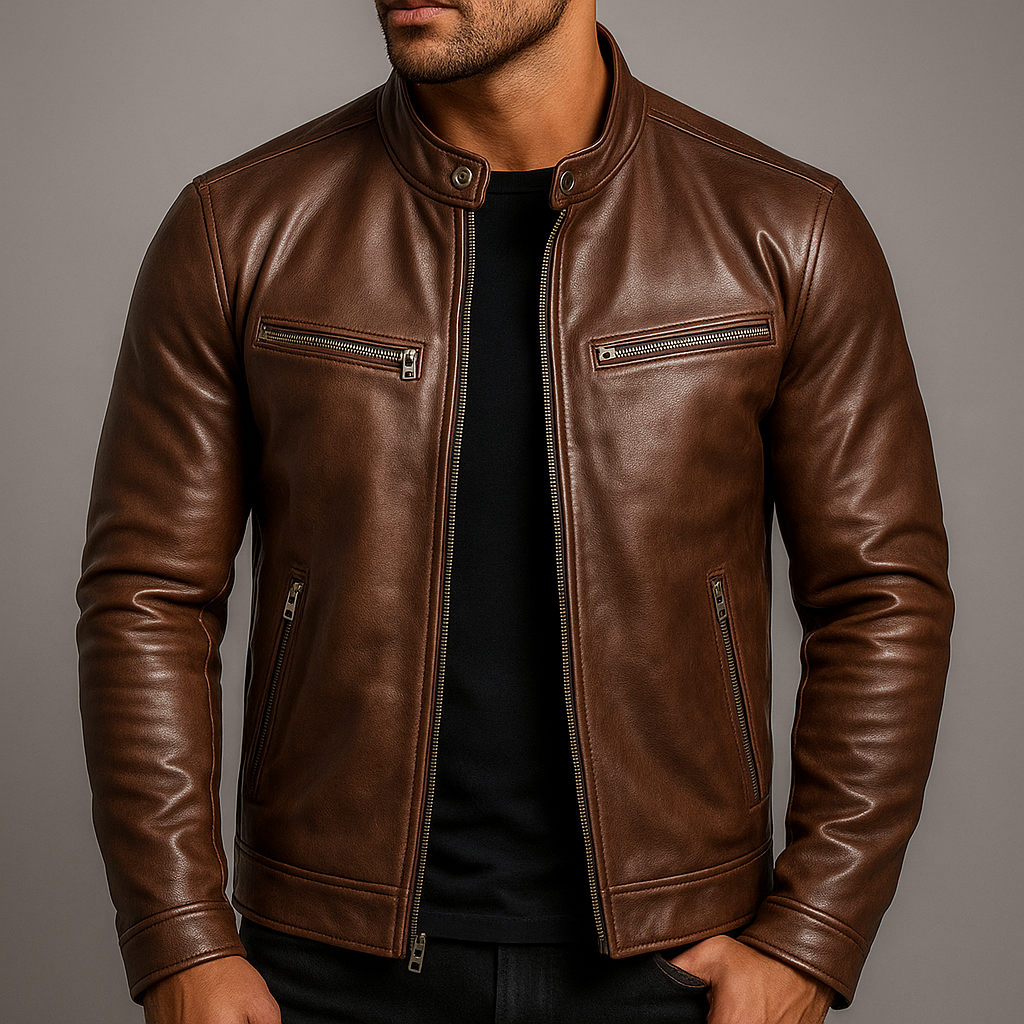 Hawthorne – Veste en cuir vintage