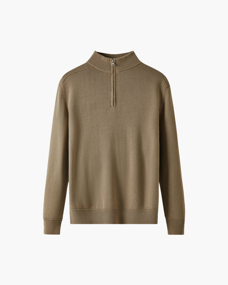 Pull demi-zip en laine mérinos 100 %