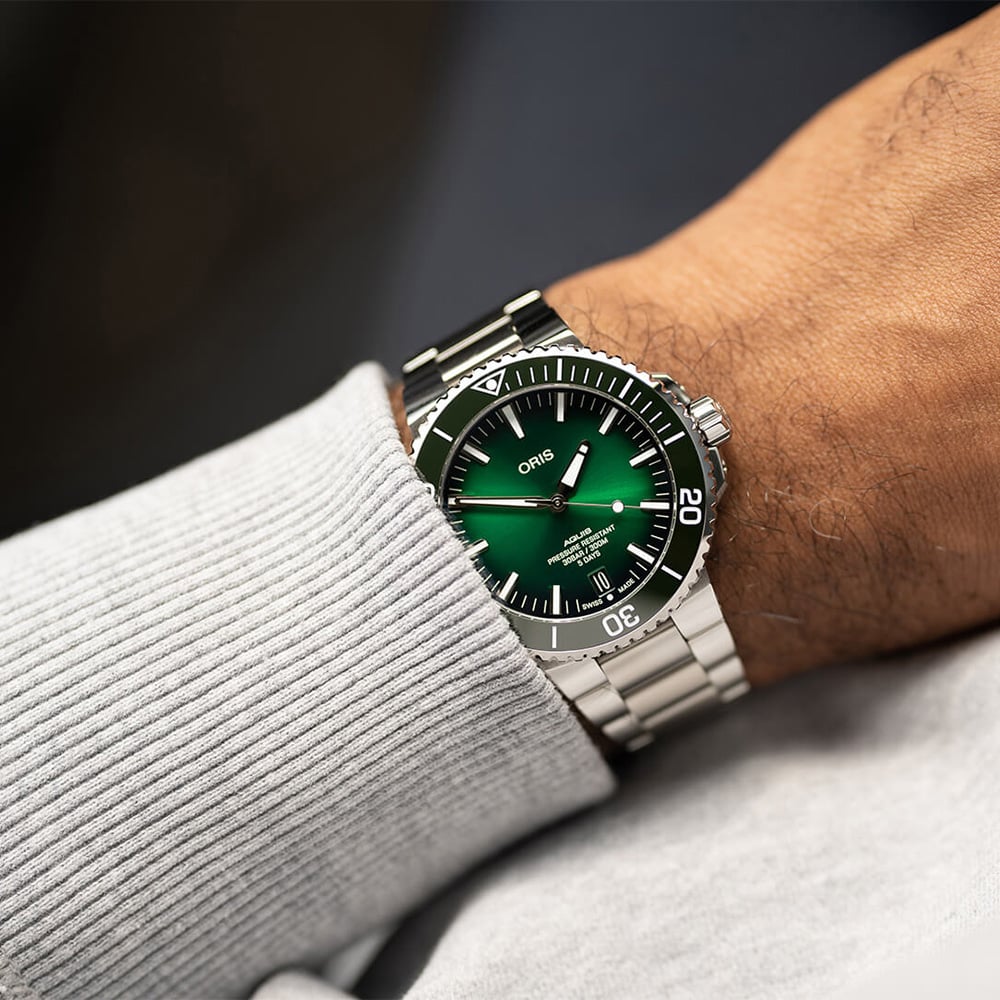 Oris Aquis Date Calibre 400 43,5 mm – cadran vert