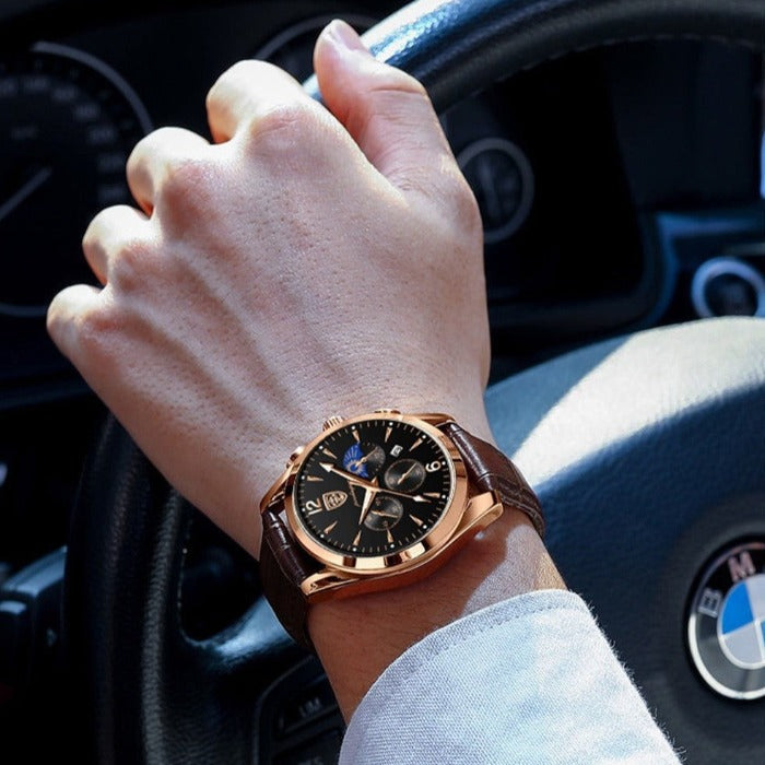 AGR Aventadori quartz 42 mm – bracelet cuir