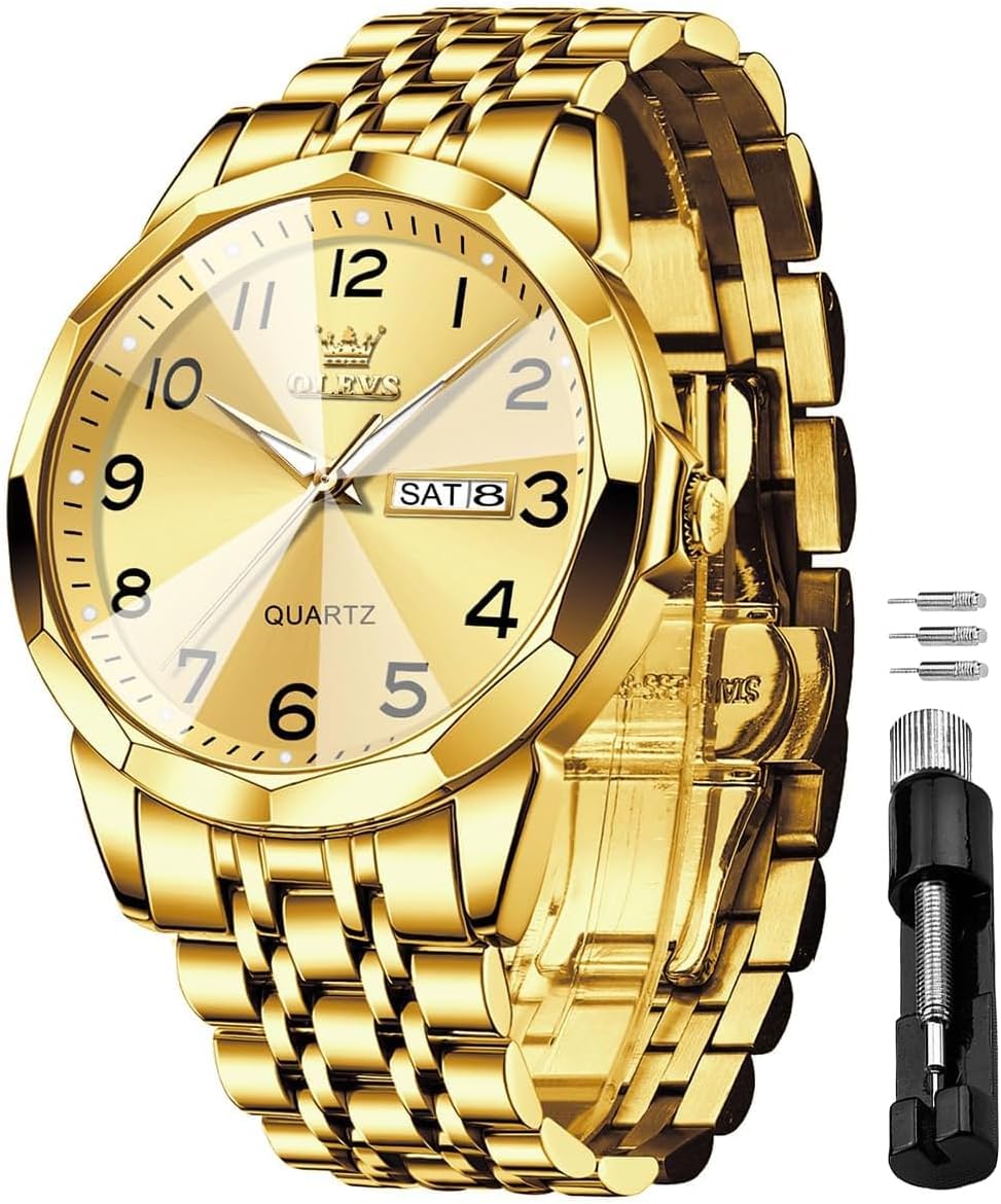 OLEVS quartz – cadran bleu, noir ou blanc – montre homme