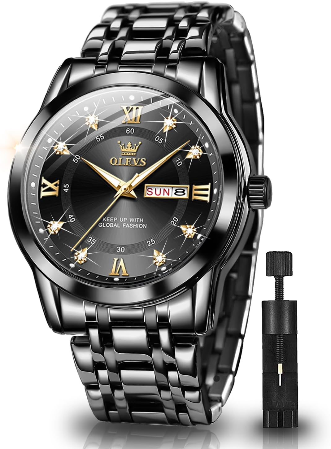 OLEVS quartz – cadran bleu, noir ou blanc – montre homme