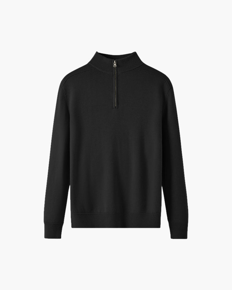 Pull demi-zip en laine mérinos 100 %