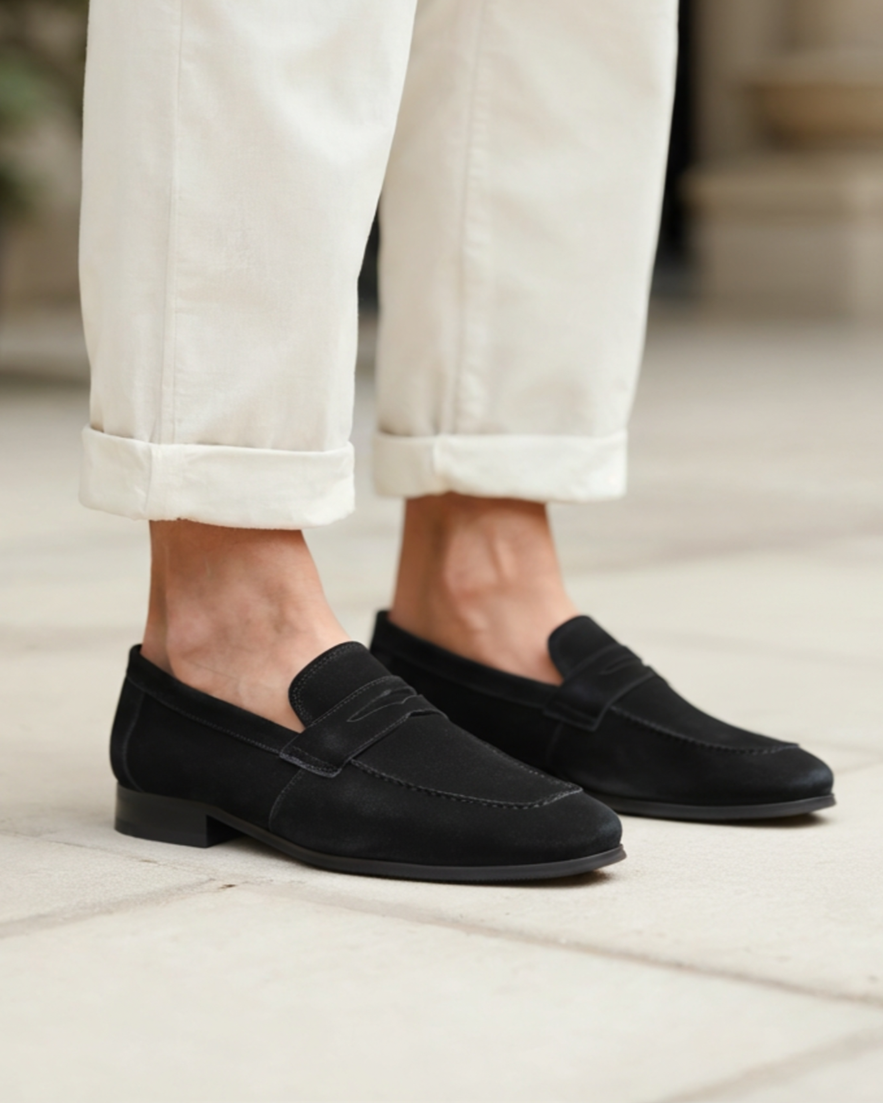 Mocassins penny en daim Seine Sélect