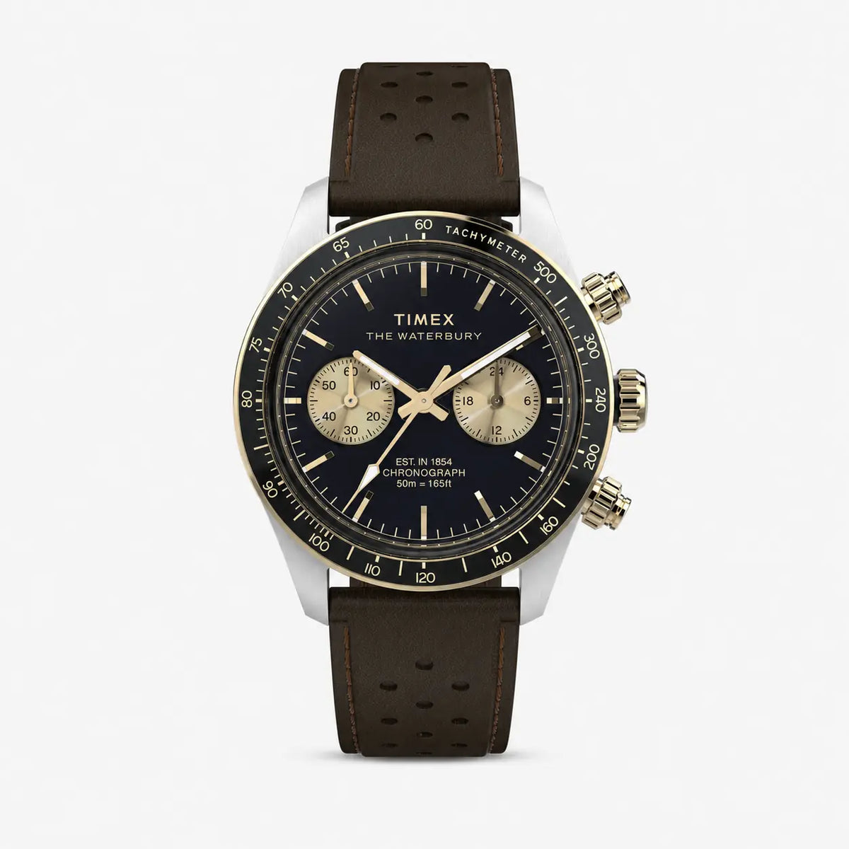 Waterbury Heritage Chronographe 39 mm – bracelet cuir