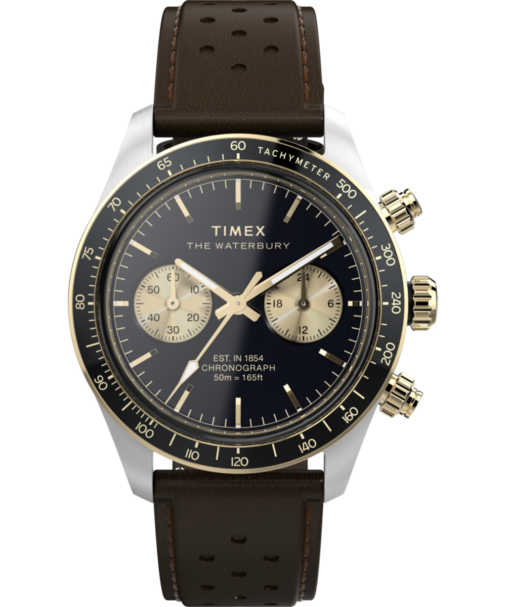 Waterbury Heritage Chronographe 39 mm – bracelet cuir