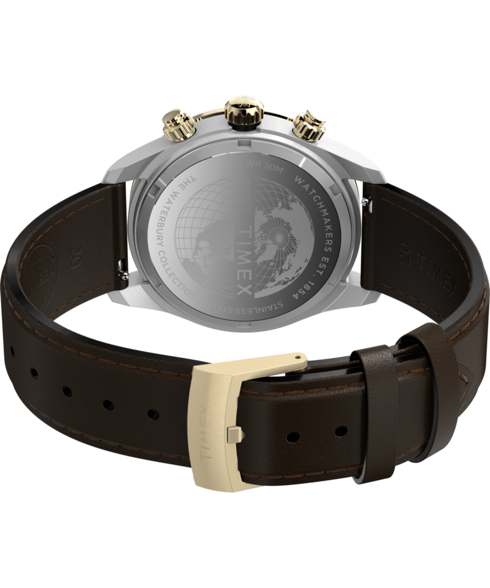 Waterbury Heritage Chronographe 39 mm – bracelet cuir