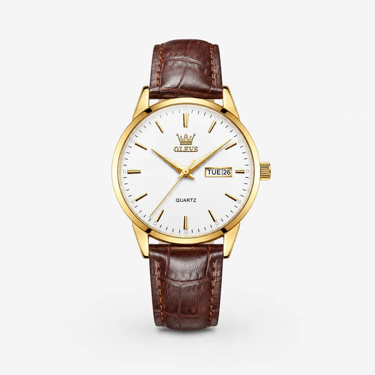 OLEVS Minimalist 39 mm – bracelet cuir