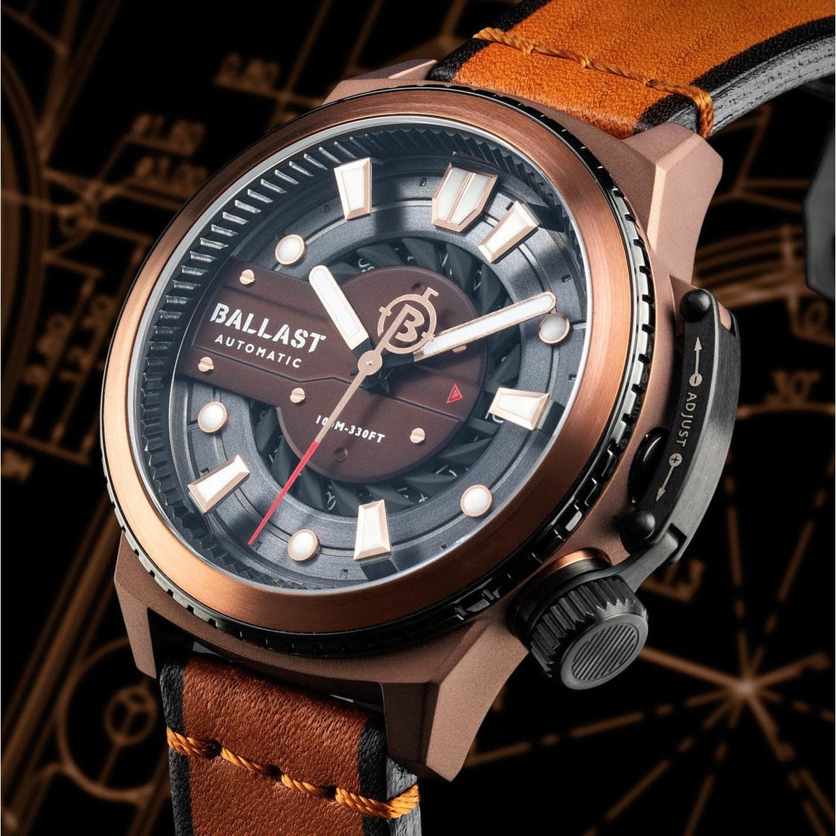 Ballast Trafalgar BL-3135-03 automatique 47 mm – titane et or rose